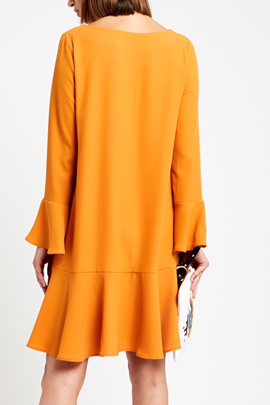 short gown with flare down